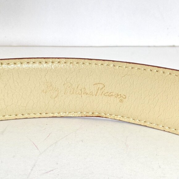 By Paloma Picasso Cream XL US 32 EU 85 Supple Italian Leather Belt main image 12